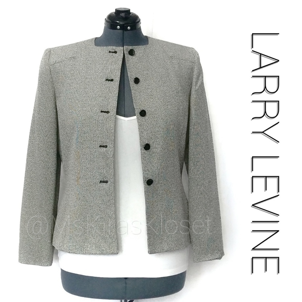 Textured Five Button Blazer Euc - image 1